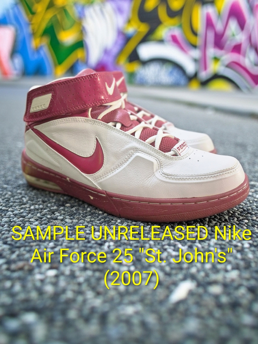 SAMPLE Nike Air Force 25 Rare "St. John's" (2007) M11.5 Not Wearable
